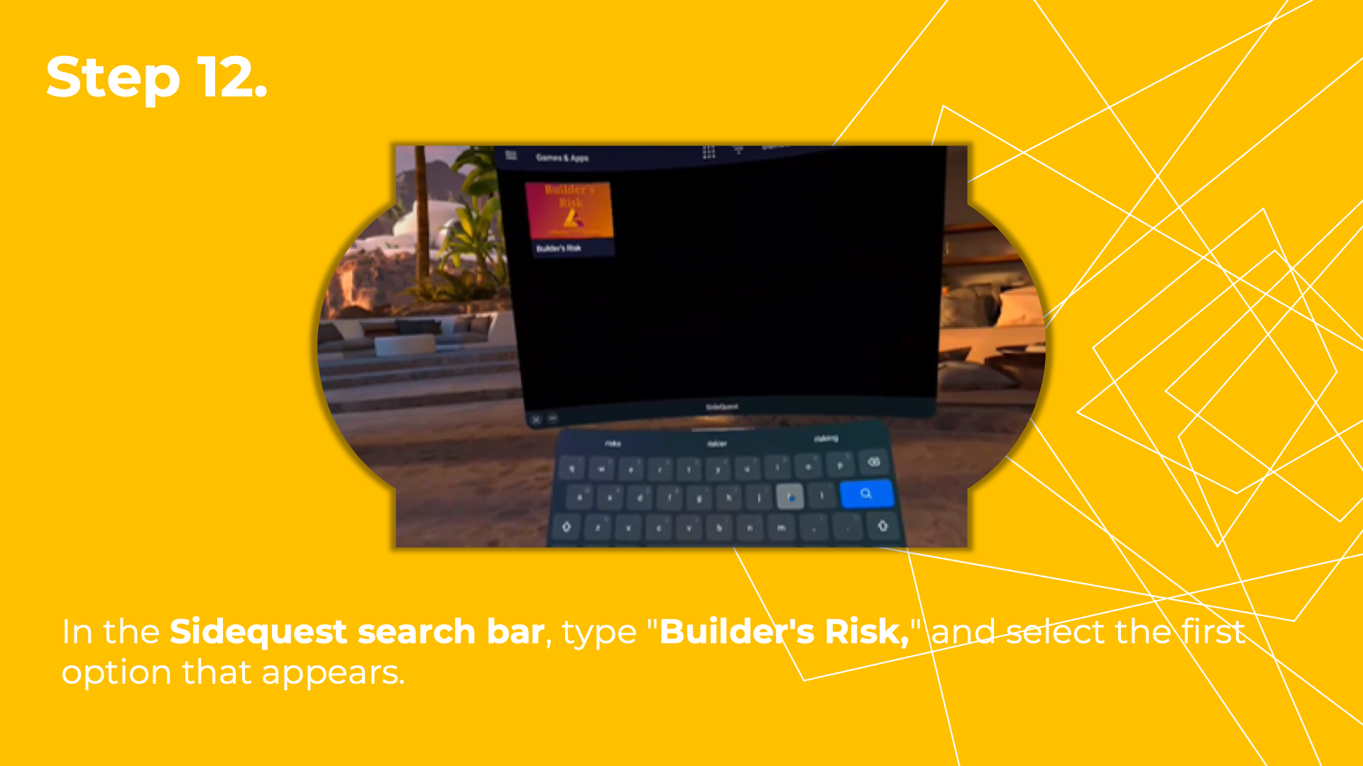 In the Sidequest search bar, type "Builder's Risk," and select the first option that appears.