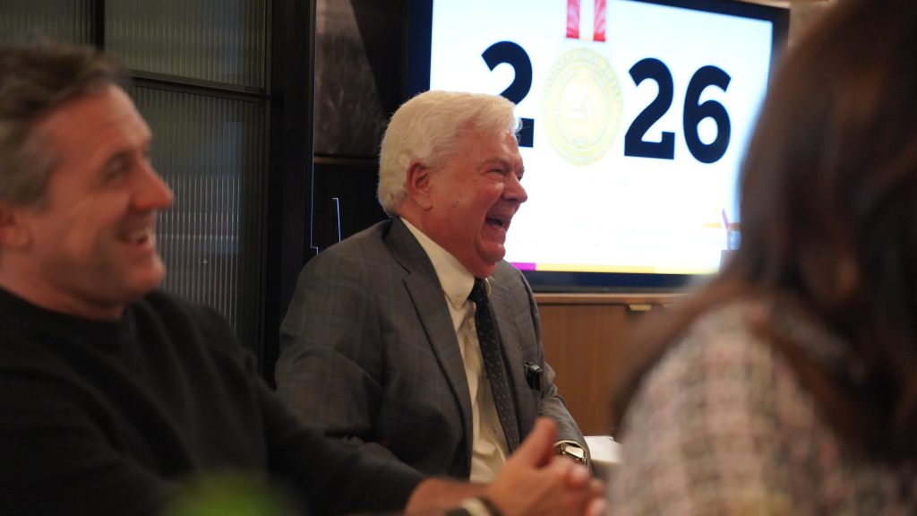 John Bratton laughing